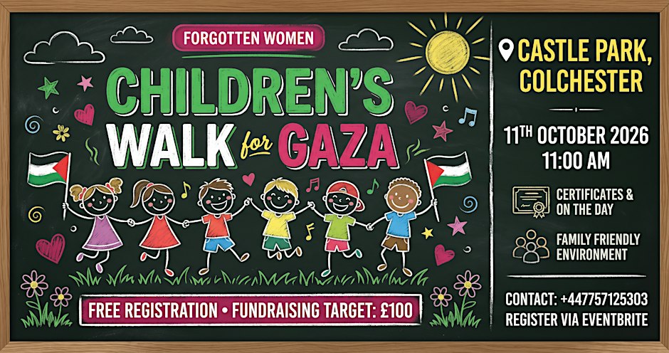 Children’s Walk for Gaza in Colchester Castle Park