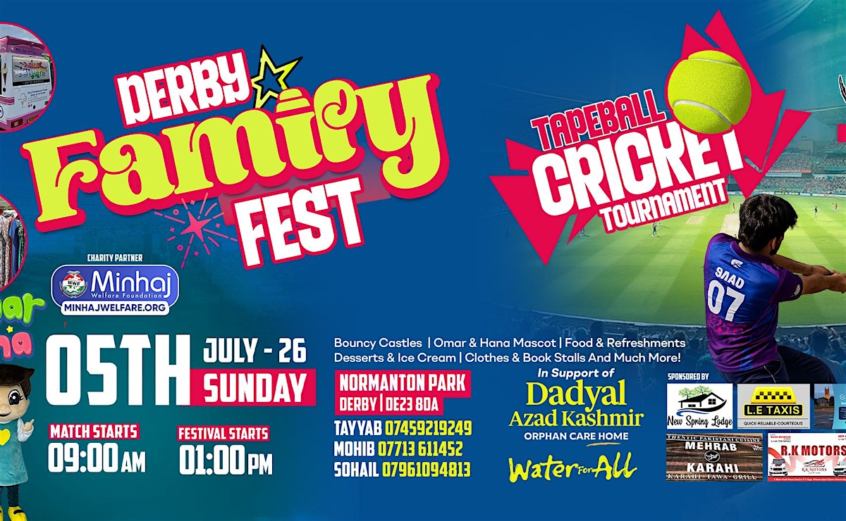 Derby Family Festival & Tape Ball Cricket Tournament