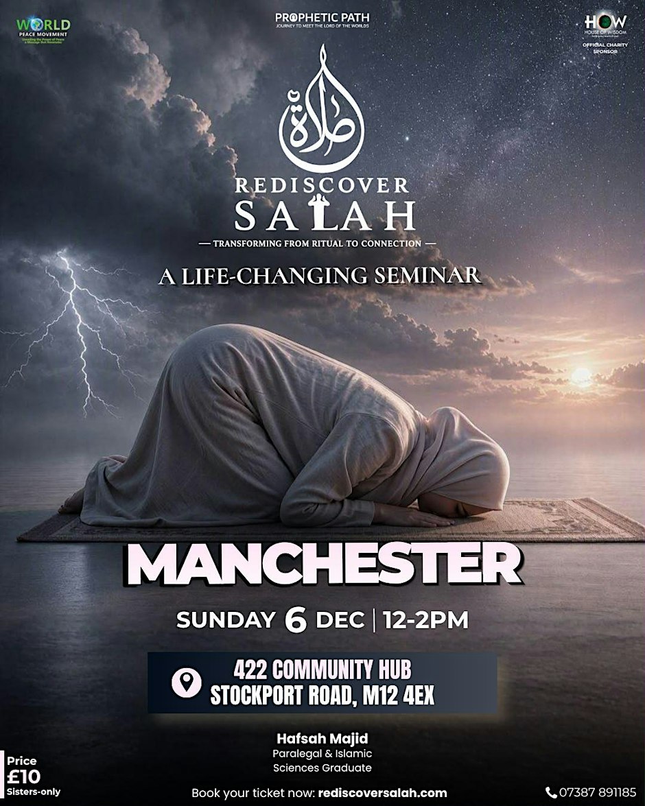 Rediscover Salah – Manchester - Ladies ONLY