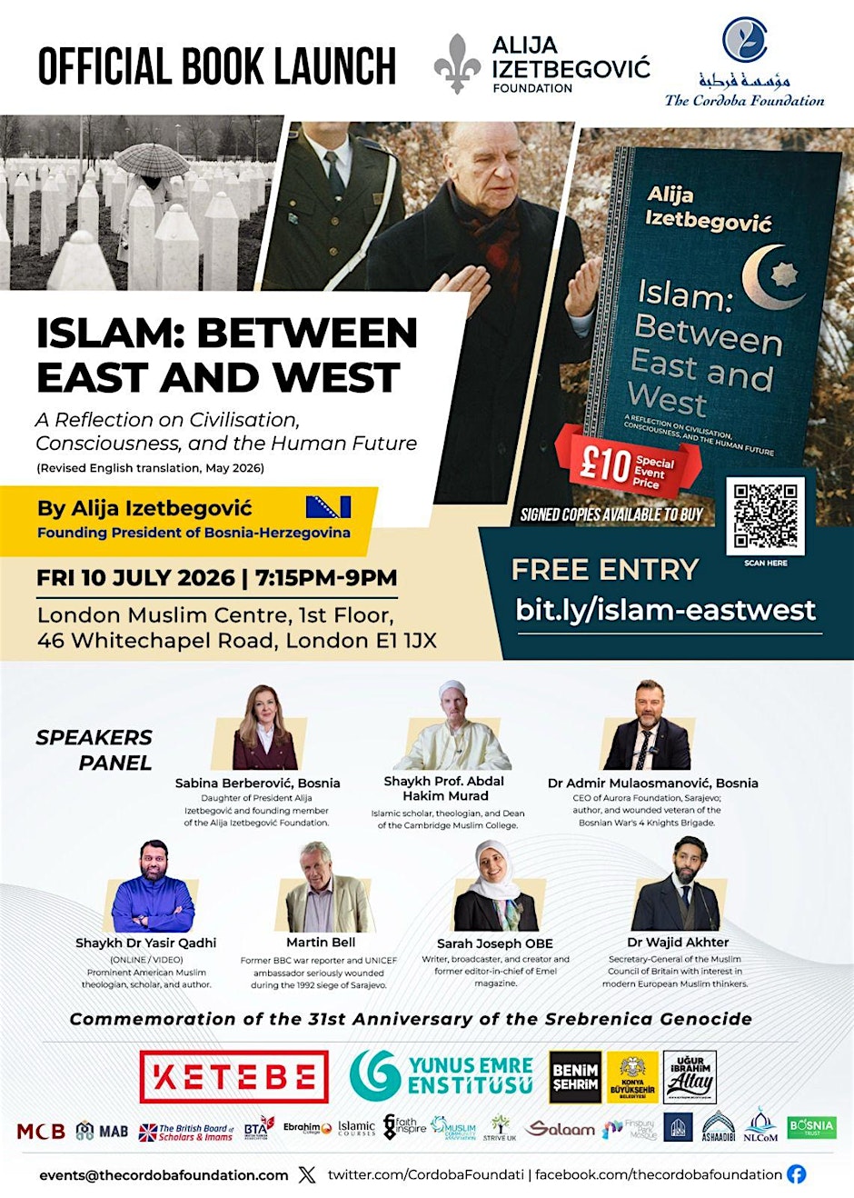 BOOK LAUNCH: ISLAM:BETWEEN EAST AND WEST BY ALIJA IZETBEGOVIC