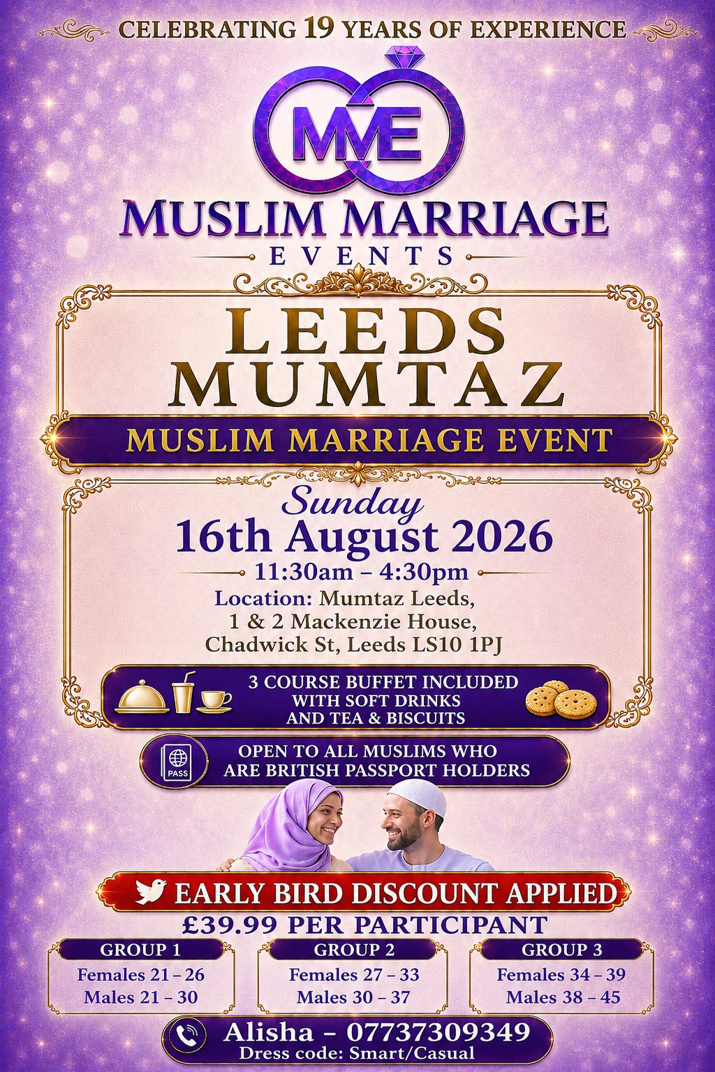 Muslim Marriage Events Leeds - 3 Age Groups