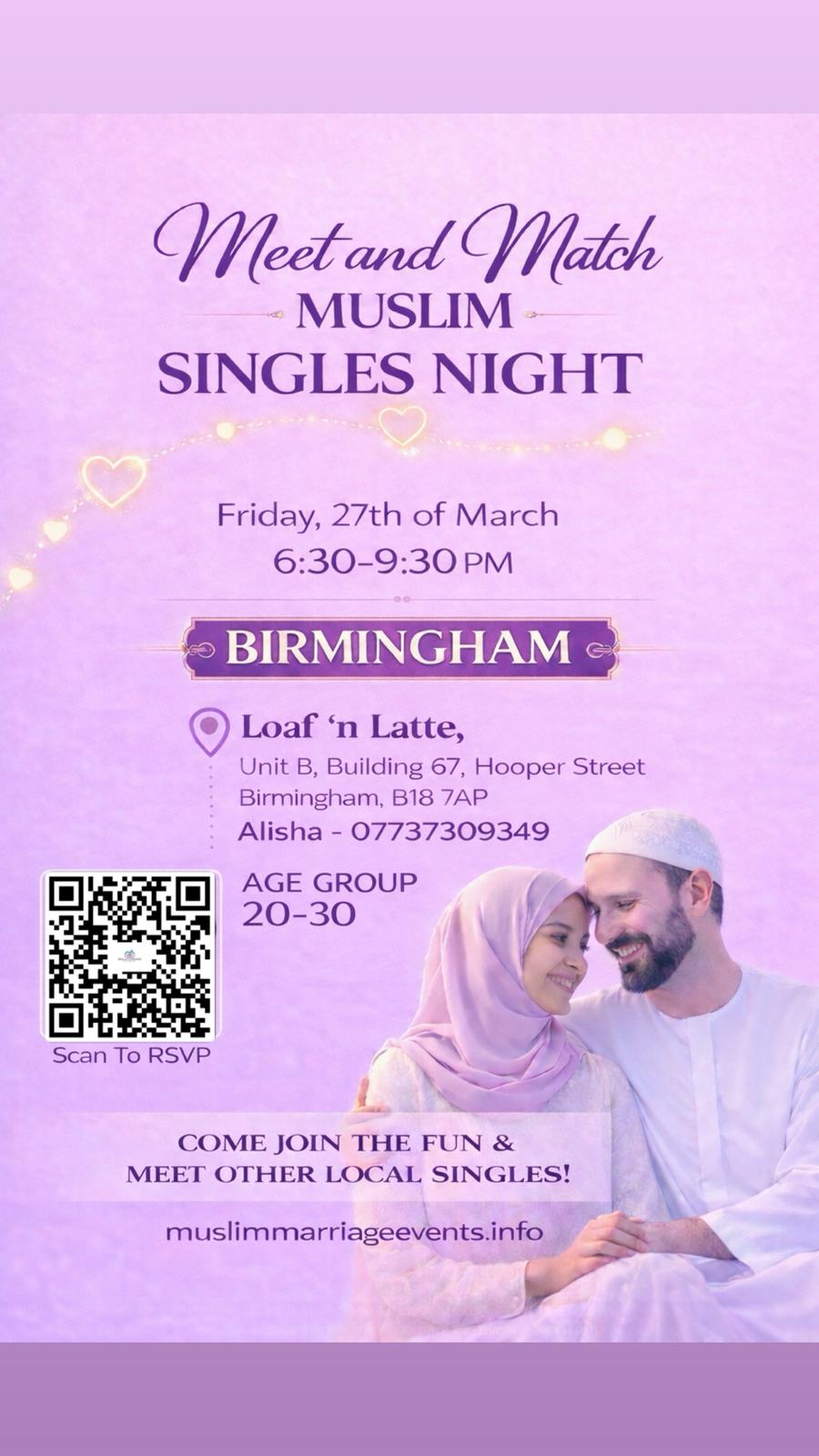Muslim Marriage Events Birmingham – Meet and Match Muslim Singles Night