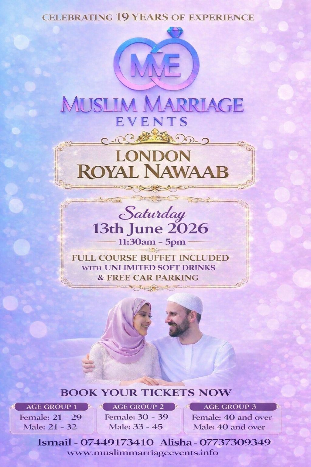 Muslim Marriage Events London – 3 Age Groups